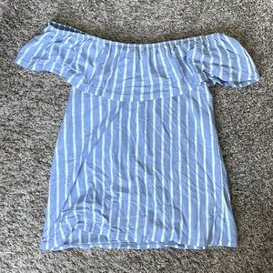 Old navy off the shoulder striped shirt
